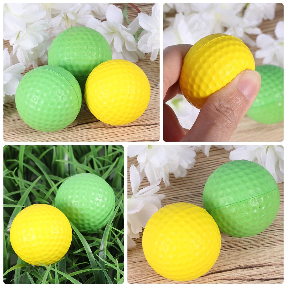10 st barn golfbollar elastisk pu svamp golfbollar för för lek eller träning