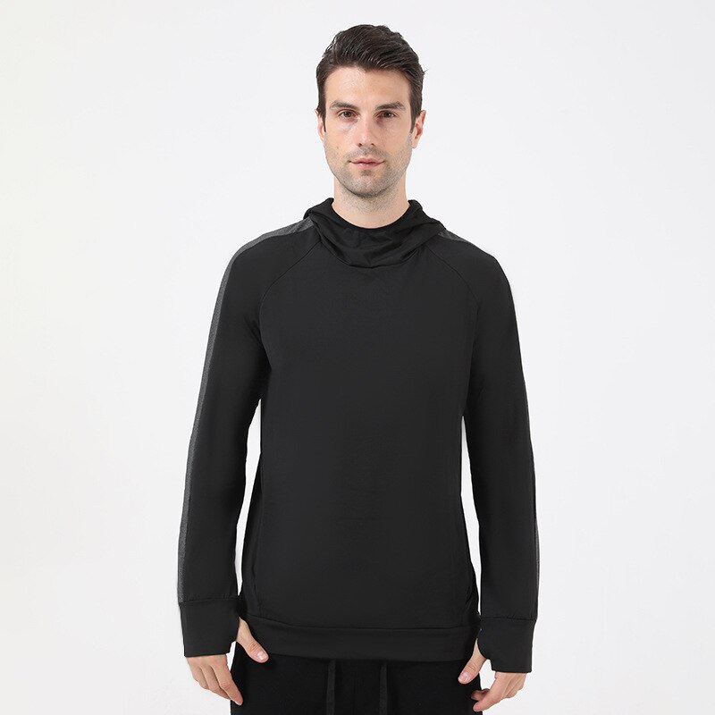 Cugoao masculino esportes casual wear moda inverno quente plush sweatshirts de manga longa hoodies moda aptidão esportiva topos: XXL / Black