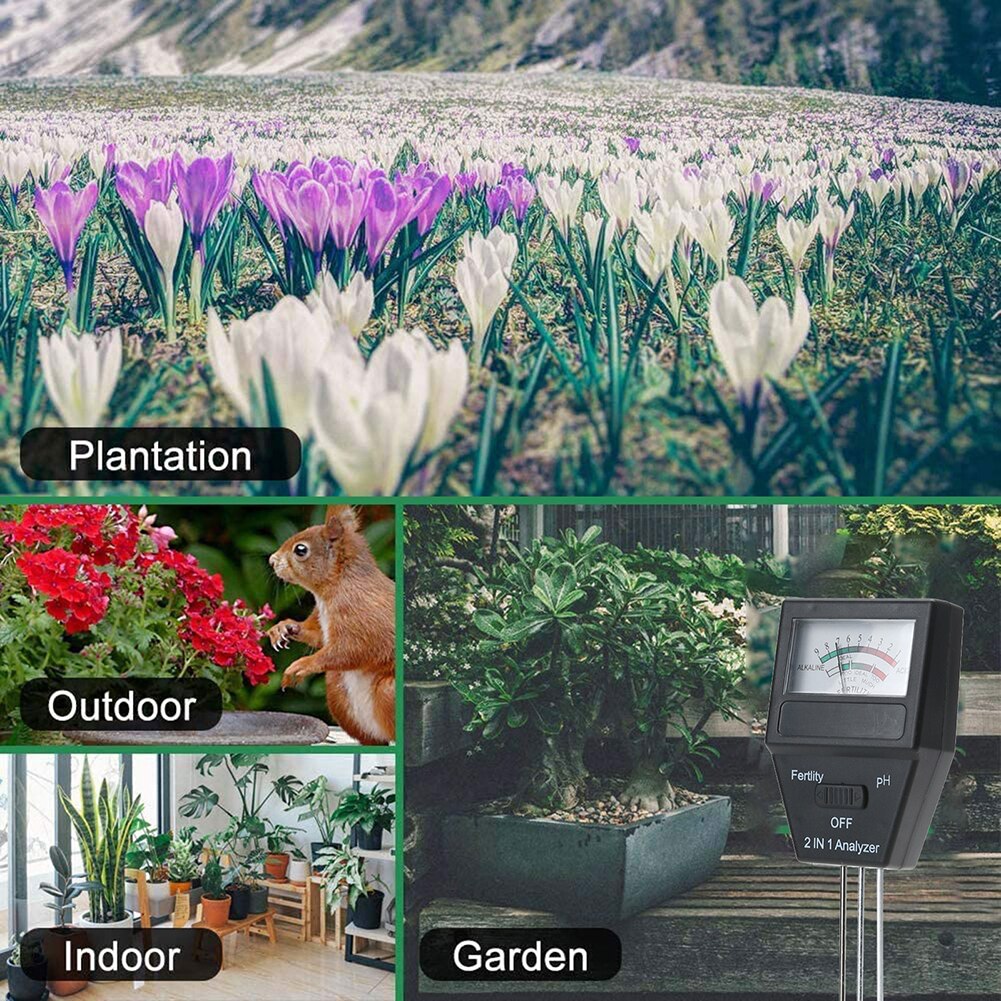 PH Soil Acidity Tester Moisture Meter Fertility Plant Detector Gardening Plantation Measurement Accessory Kit