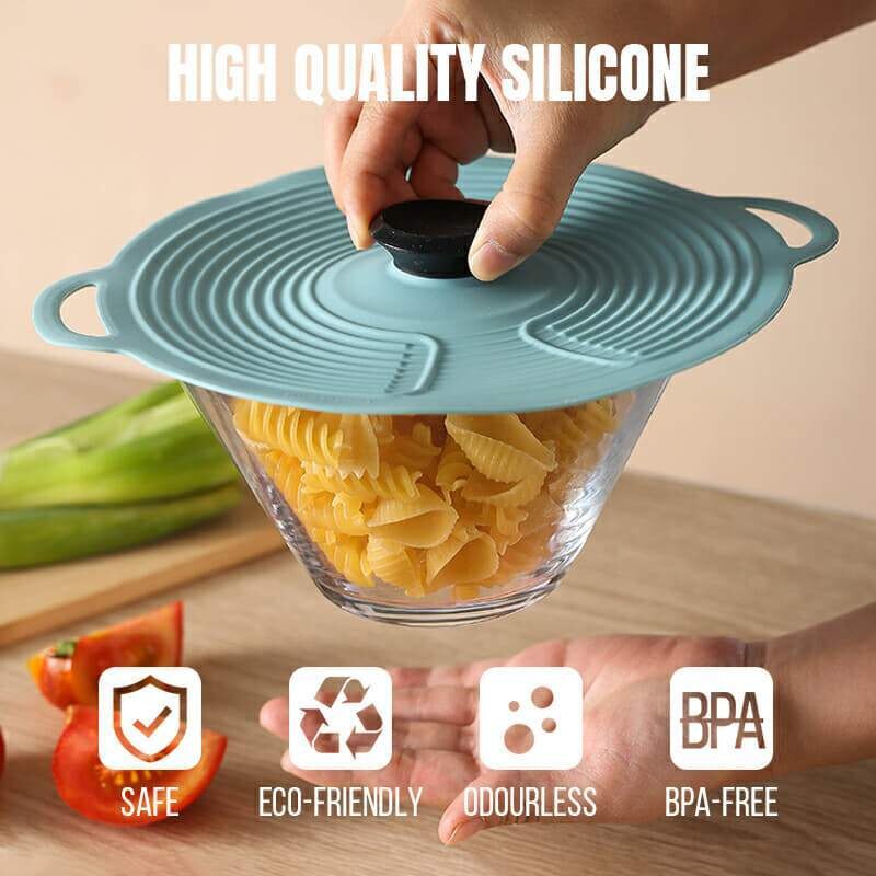 Silicone Fresh-keeping Cover Containers Seal Preservation Lids Leak-proof Dust-proof Tableware Cover Kitchen Pot Bottle Covers