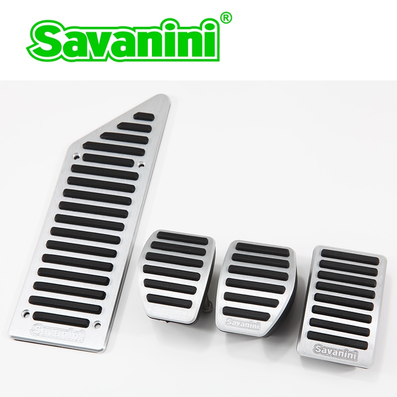 Savanini Footrest Brake Gas Accelerator pedal pad no drilling for Peugeot 508/Citroen C5 AT/MT. Alumnium alloy Non slip