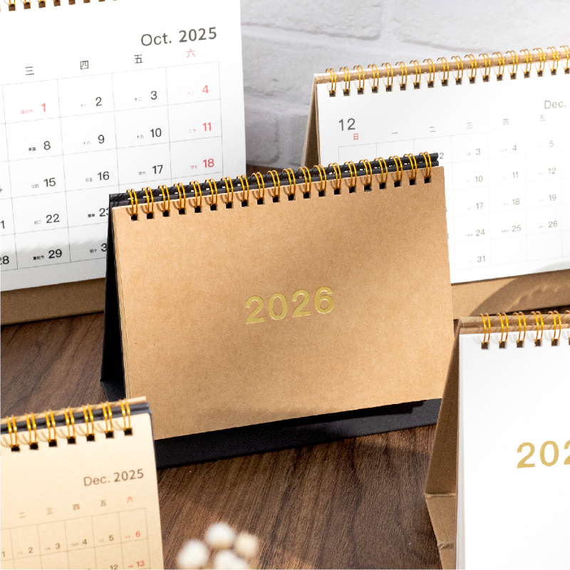 Journal GO Draagbare vereenvoudigde staande kalender 2026 pagina's Flip Desktop Ornament Check-in Planner Kalender School Office Supply