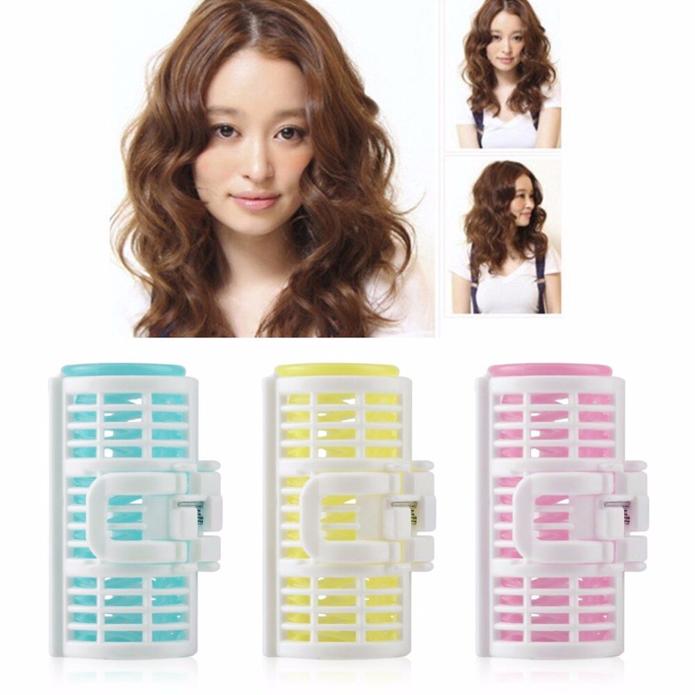 3 pcs/lot bigoudi pince à ressort poignée rouleaux bricolage coiffure usage domestique Salon magique frange bigoudi rouleau beauté outil de coiffure