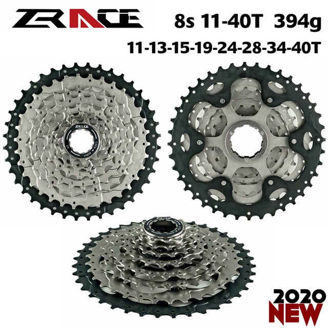 Zrace fietscassette 8 9 10 11 12s mtb vliegwiel mountainbike freewheel compatibel voor alivio / deore / slx / xt: 8s 11-40t 394g