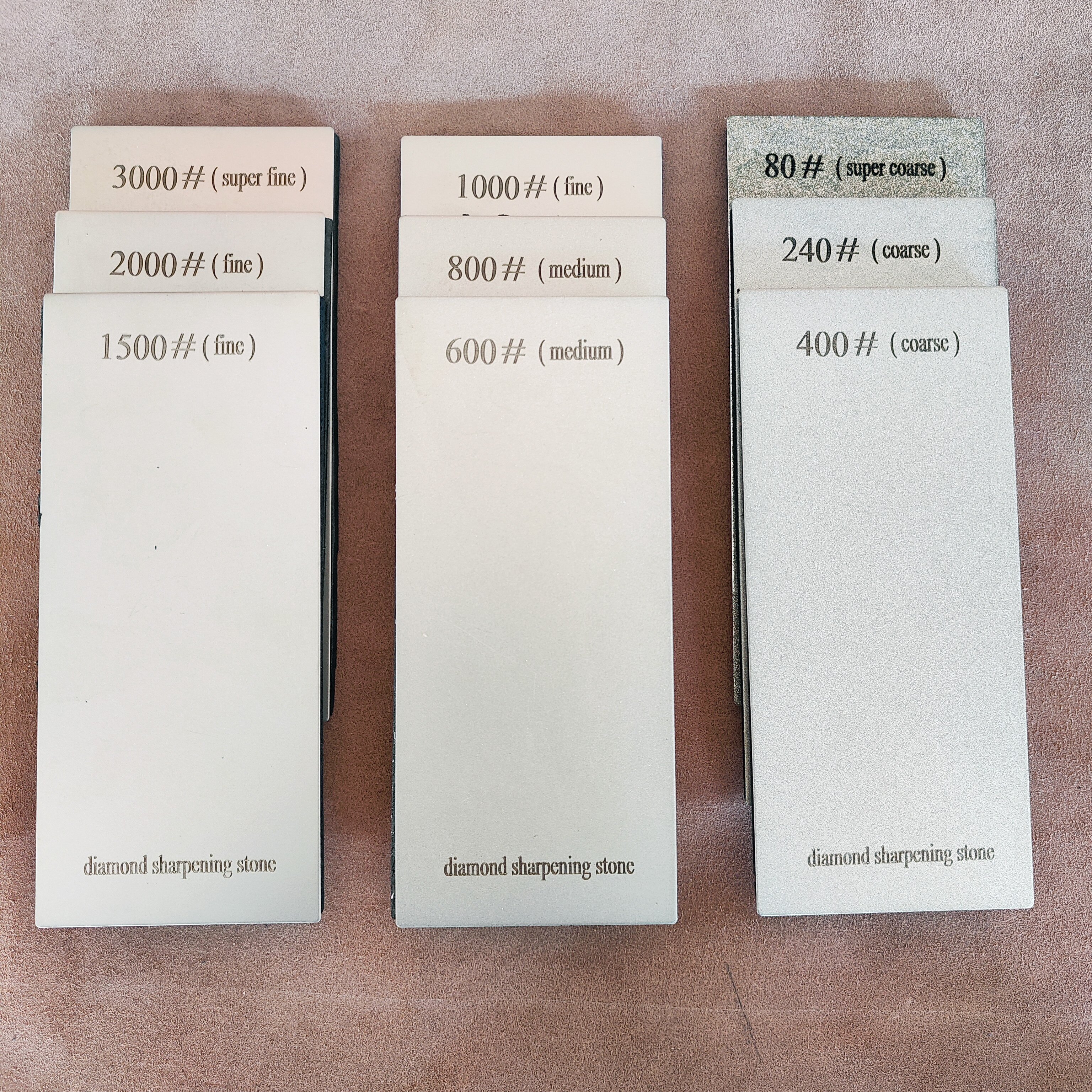 170 x 75 mm Diamant-Schleifstein Ruixin Pro Messerschärfer Schleifstein Ölstein mit rutschfester Basis