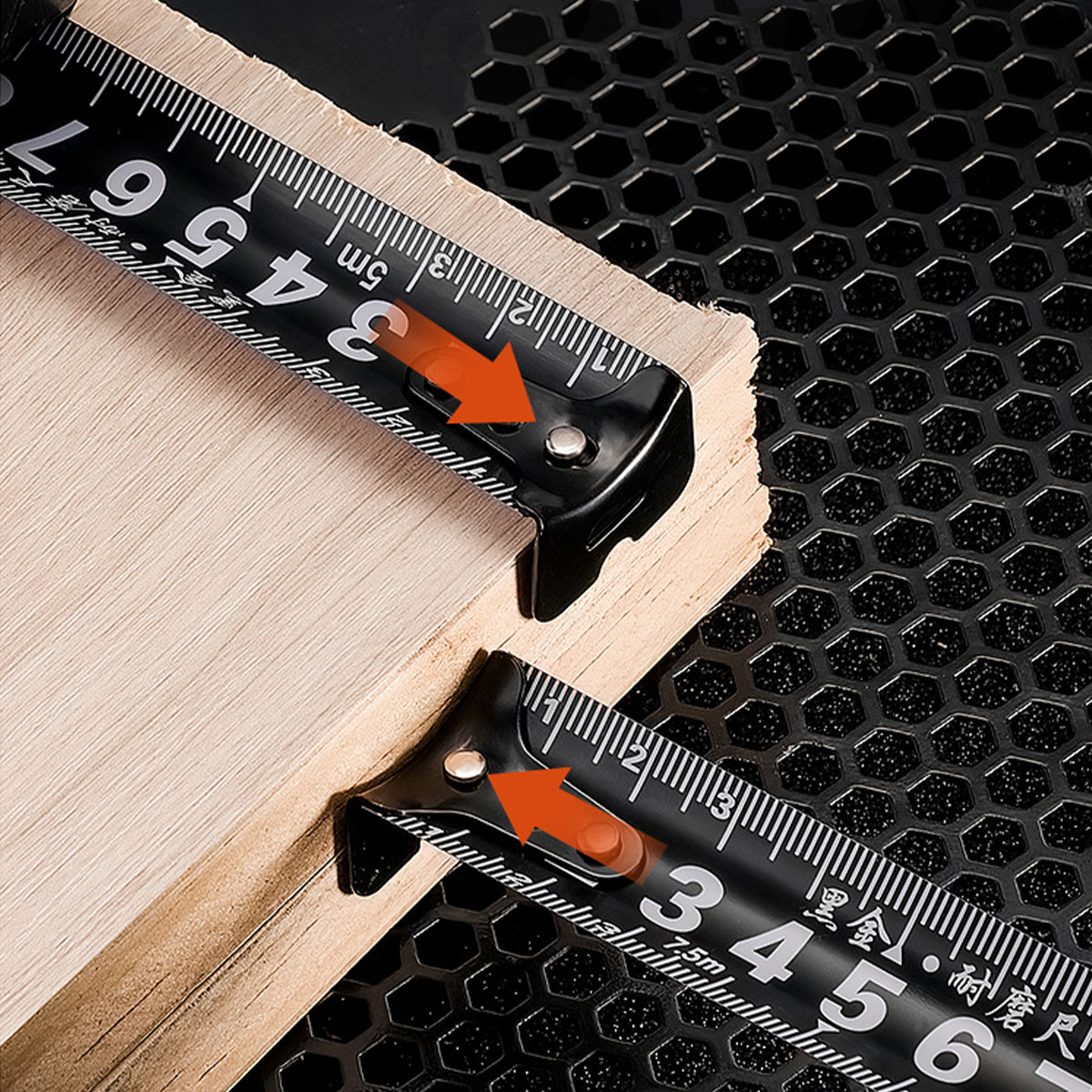 Meetlint 3M, Metrische Schaal, Intrekbaar Meetlint Met Stopknoppen En Magnetische Haak