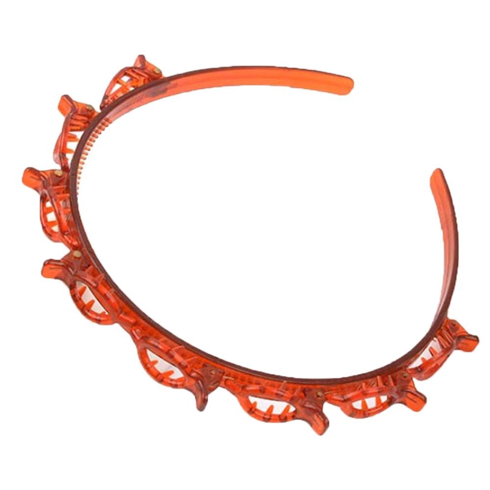 plastic tanden haarband, bruin met glittersteentjes (art.nr 105-04) | Haarband & zo