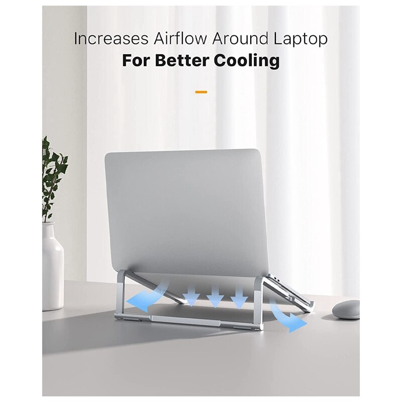 Foldable Laptop Stand for Desk,Portable Computer Stand, Ergonomic Aluminum Stand, Laptop Riser Holder Compatible
