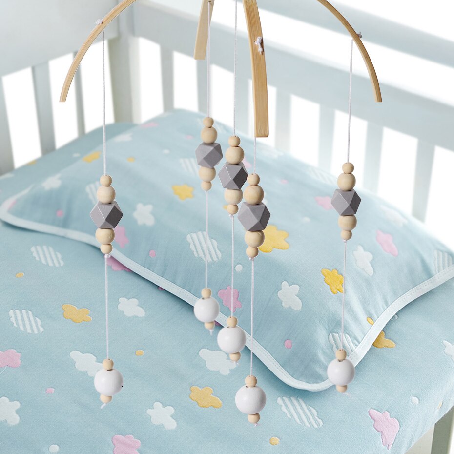 Nuovo Bella in Legno Carillon di Vento Campana Del bambino Giocattoli Mobili Perline di Legno Presepe nordico Decorazione