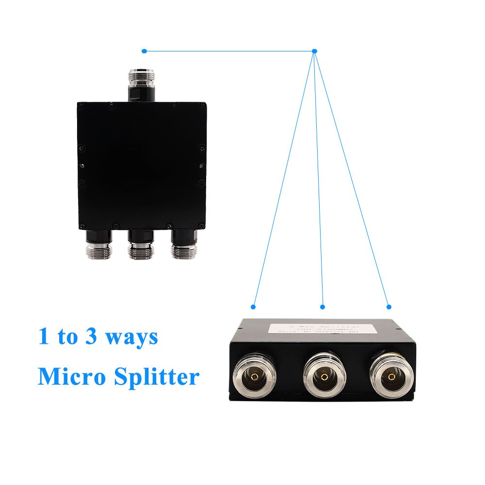 Novo divisor de alimentação de 3 maneiras 700-2700mhz repetidor de sinal de telefone celular três maneiras divisor de potência 2g 3g 4g rede de uma a três maneiras *