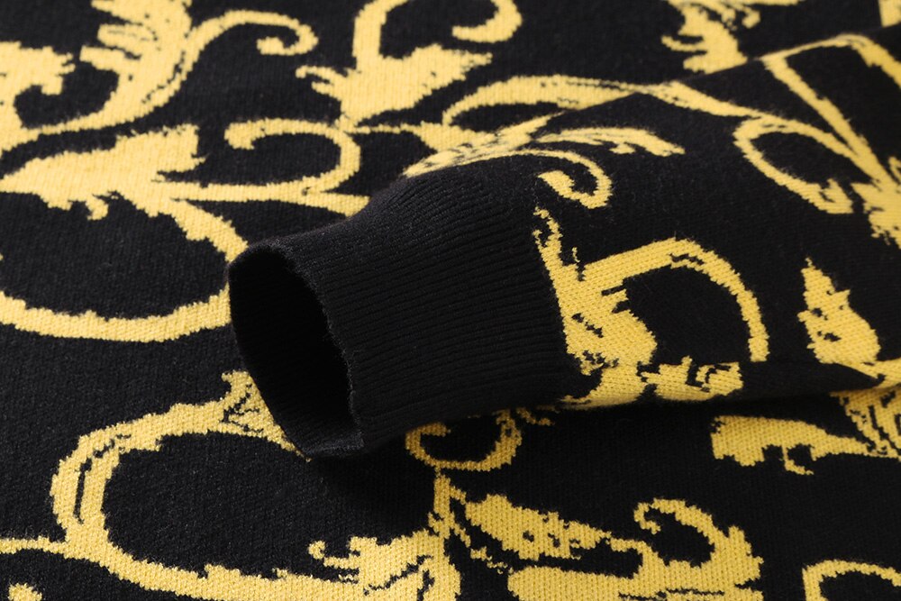 Pull de luxe pour Homme, décontracté, classique, doré, à la , tendance, collection hiver 2022