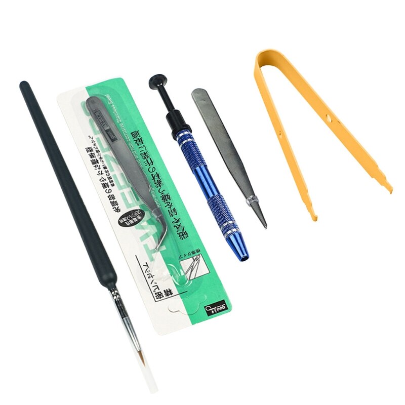 Juego de Herramientas de lubricación, pinzas para teclado mecánico, bolígrafo de lubricación, herramienta de 4 puntas, extractor de interruptores, juego de abrazaderas de interruptores, 5 uds.: 4