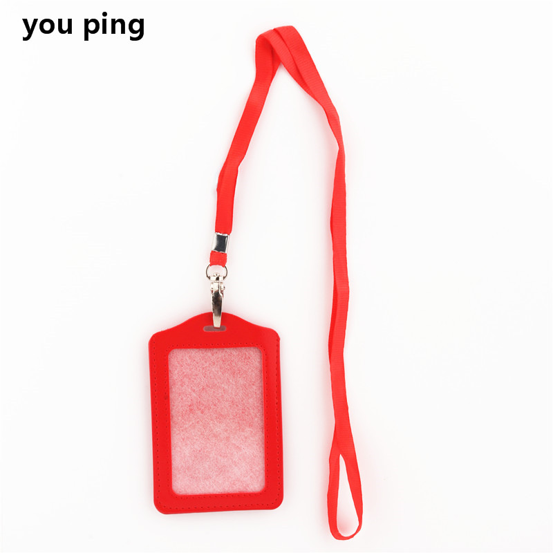 11 Colour PU Card Cover Bus Card Badge Lanyard Business Credit Cards Bank ID Card school supplies