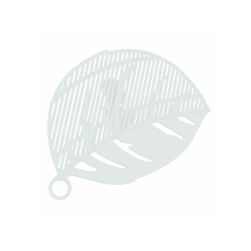 Smiley Blatt Geformte Reis Waschen Filter Gerät Spaghetti Bohnen Siebe Siebe Küche Zubehör Obst Gemüse Reinigung Werkzeug: Blatt Weiß