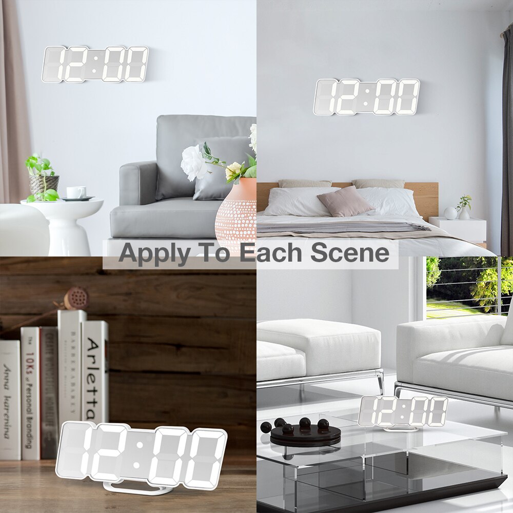 3D Digital LED Reloj de Pared con 115 Colores la Noche de Magia Escritorio Reloj de Mesa de Pared Decorativo Reloj Pared Reloj Cocina Pared Reloj Digital de Pared Reloj Pared Digital Reloj Cocina Clock Wall Reloj Casa