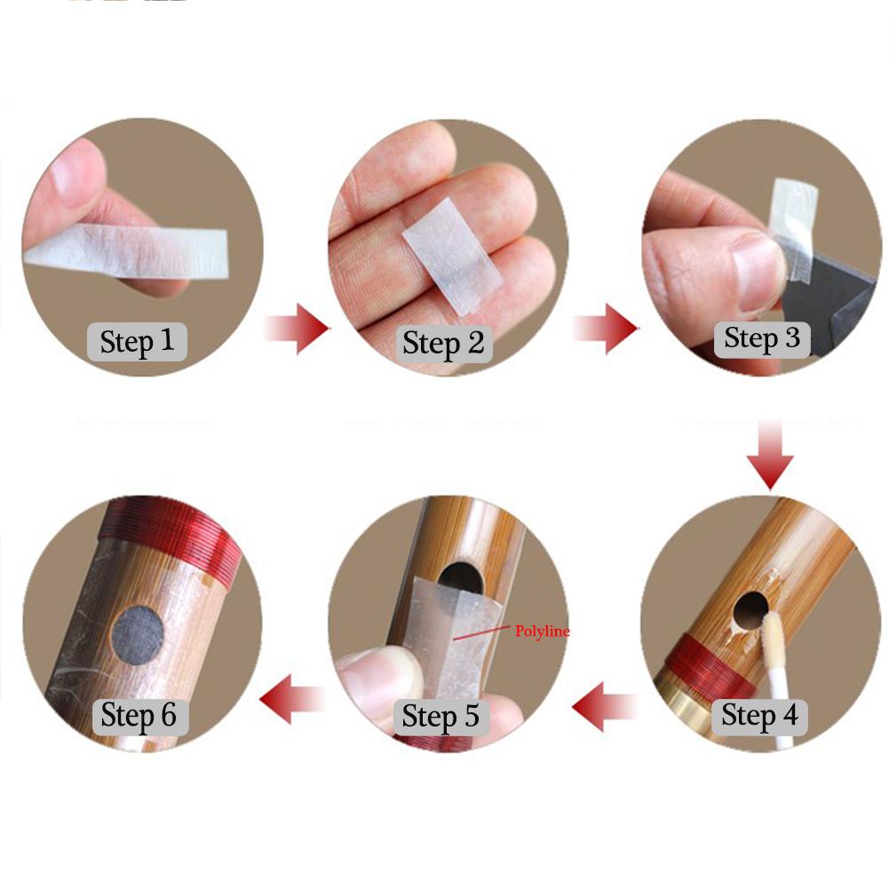 5 stks/zak Chinese Bamboe Fluit Membraan Membraan Fluit Film Houtblazers Instrument Beschermende Accessoires
