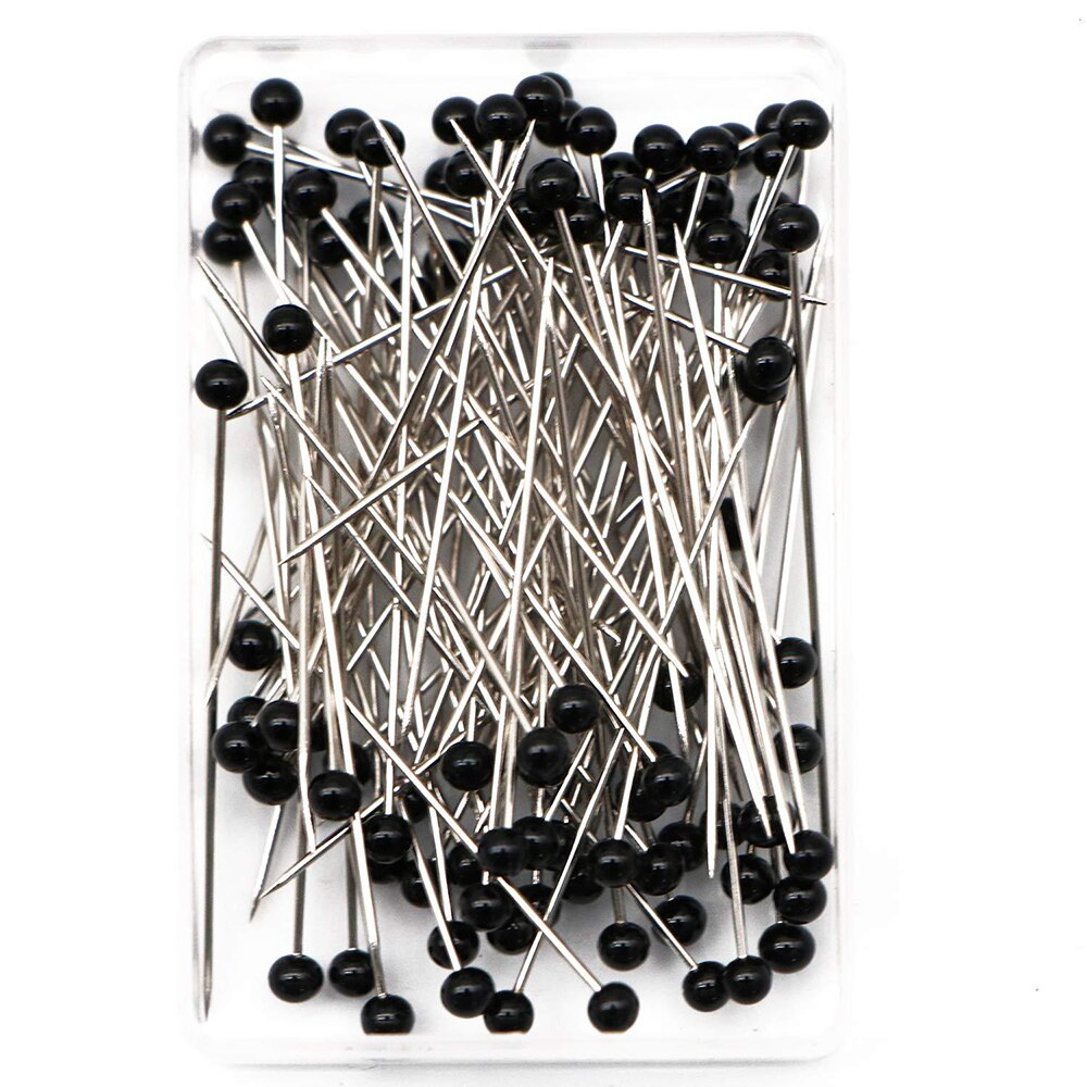 100pc/box Sewing Needles Colored Glass Head Bead Pin Stitch Knitting ...