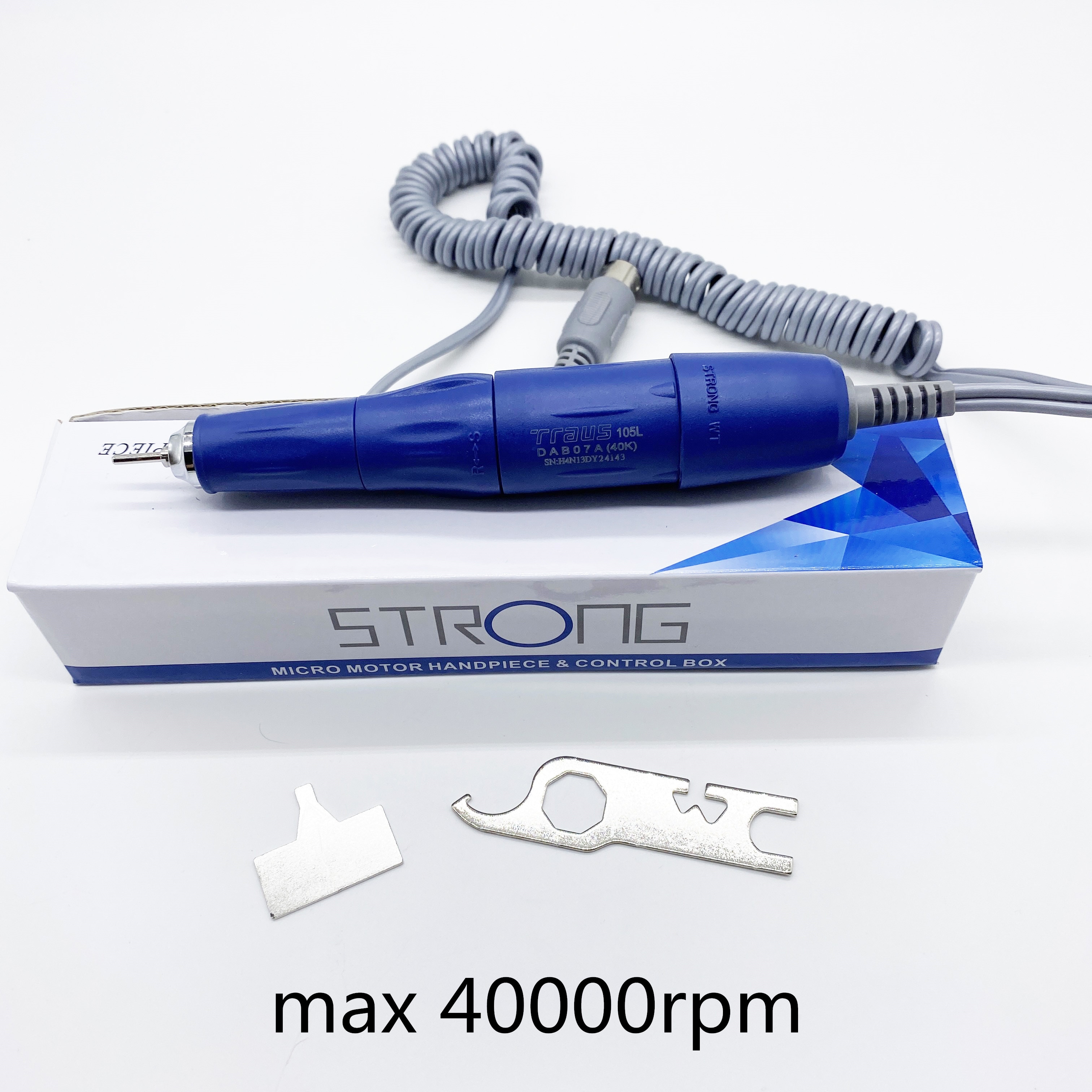 Taladro eléctrico para uñas, máquina de manicura y pedicura, Strong 40000, 65w, 210 RPM, 105L, pulidor de uñas, equipo de manicura