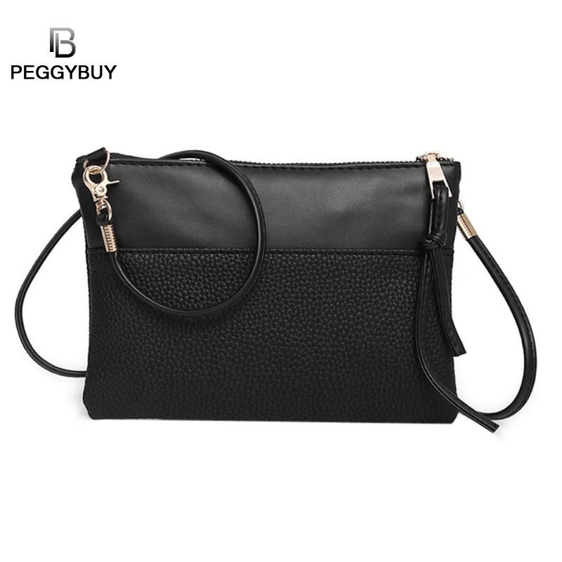 Neue PU Leder Frauen Kleine Bote Tasche Schlinge Schulter Taschen Weibliche Schulter Taschen Mini Kupplung Handtaschen Bolso femenino: 01