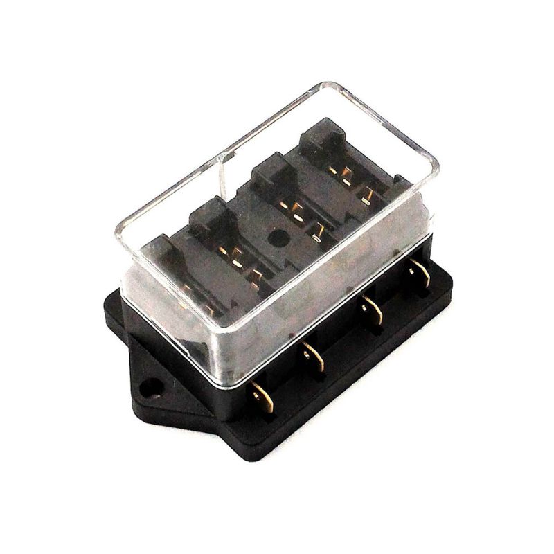 Car 4-Way Circuit Standard Fuse Box With Car Fuse And Modified Car Accessories