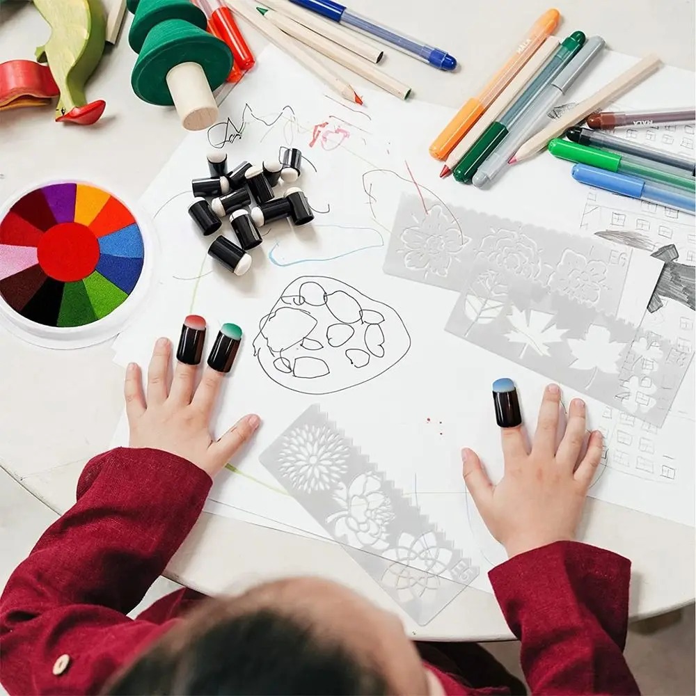 Esponja para pintar con los dedos, esponja de espuma para aplicar tinta, tinta, tintado, tintado, bricolaje, juego de manualidades, herramientas de pintura, 10 piezas