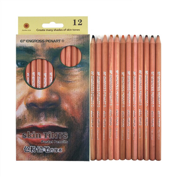 Lápices de colores Pastel para dibujar, material escolar, suave, , Artista, 12: 12 Colours 02