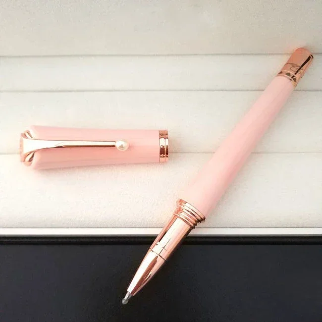 2025 bolígrafo rojo rosa negro oro perla clip Muse Marilyn Monroe rolller bolígrafos papelería coreana