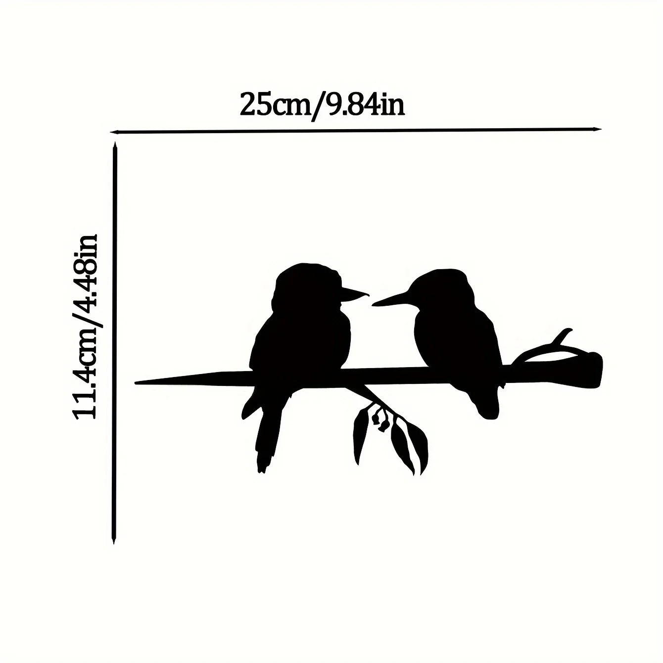 Spætte på gren stål silhuet metal vægkunst hjem have gårdhave udendørs statue pæl dekoration perfekt: Blå