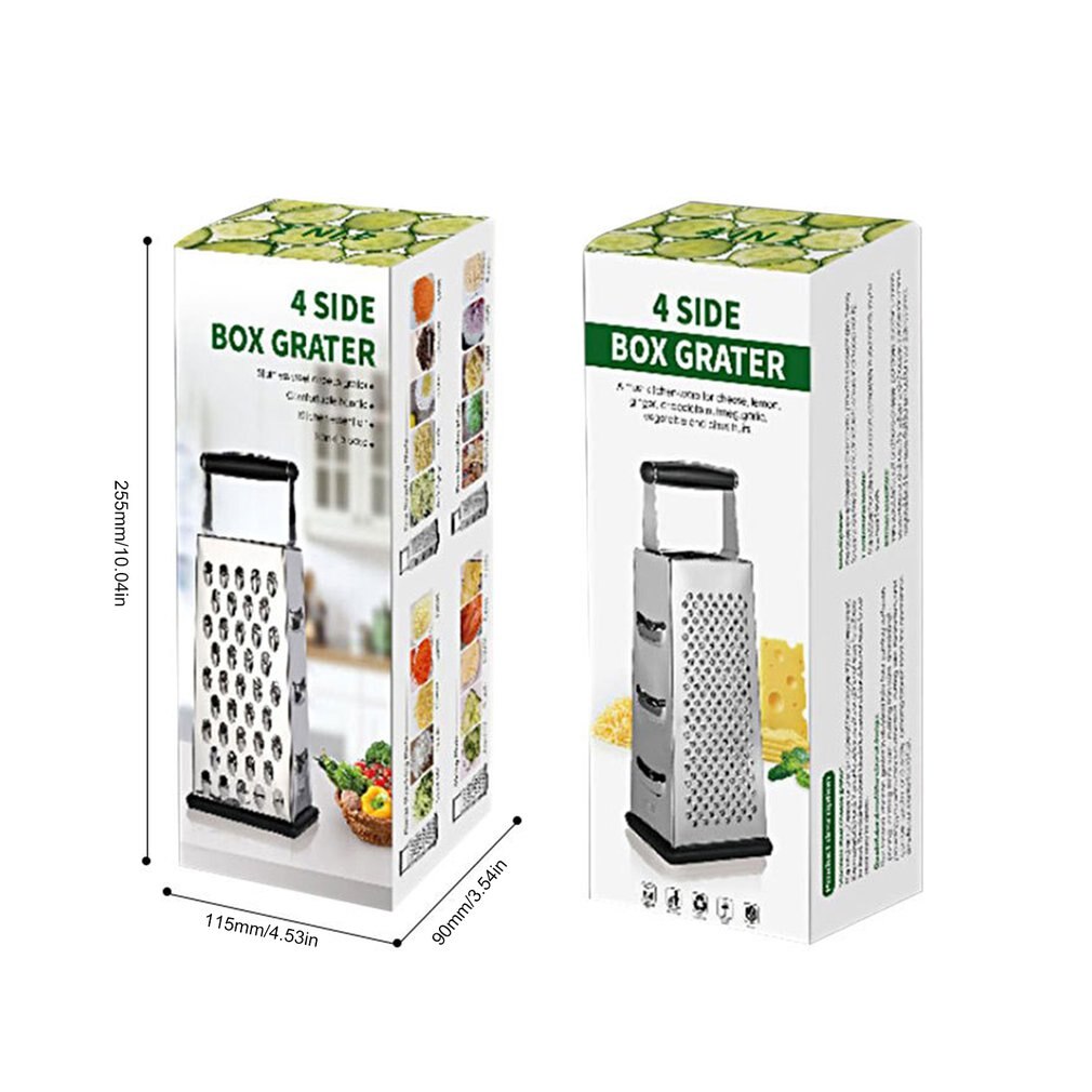 Multifunctionele Doos Rasp Kaas Raspen Roestvrij Staal Voor Keuken Raspen Voor Keuken Met 4 Zijden Rasp Non-Slip Basis