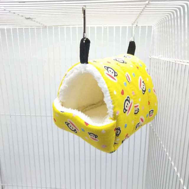 Lille dyr hamster bure kæledyr kanin hamster hus rotte hamster tilbehør pindsvin seng egern marsvin vinter hængende rede: 6