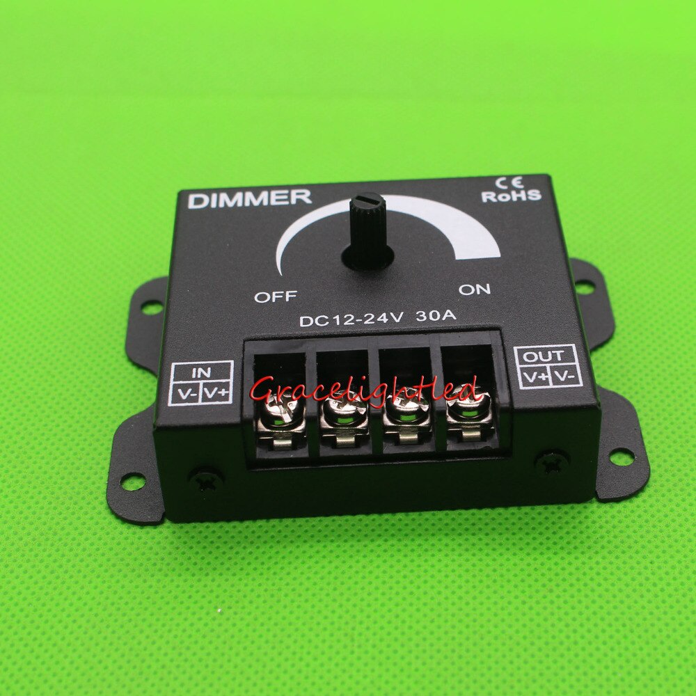 Dc12-24v 8a 30a manuaalinen himmentimen ohjainnuppi yksiväriselle led-nauhalle