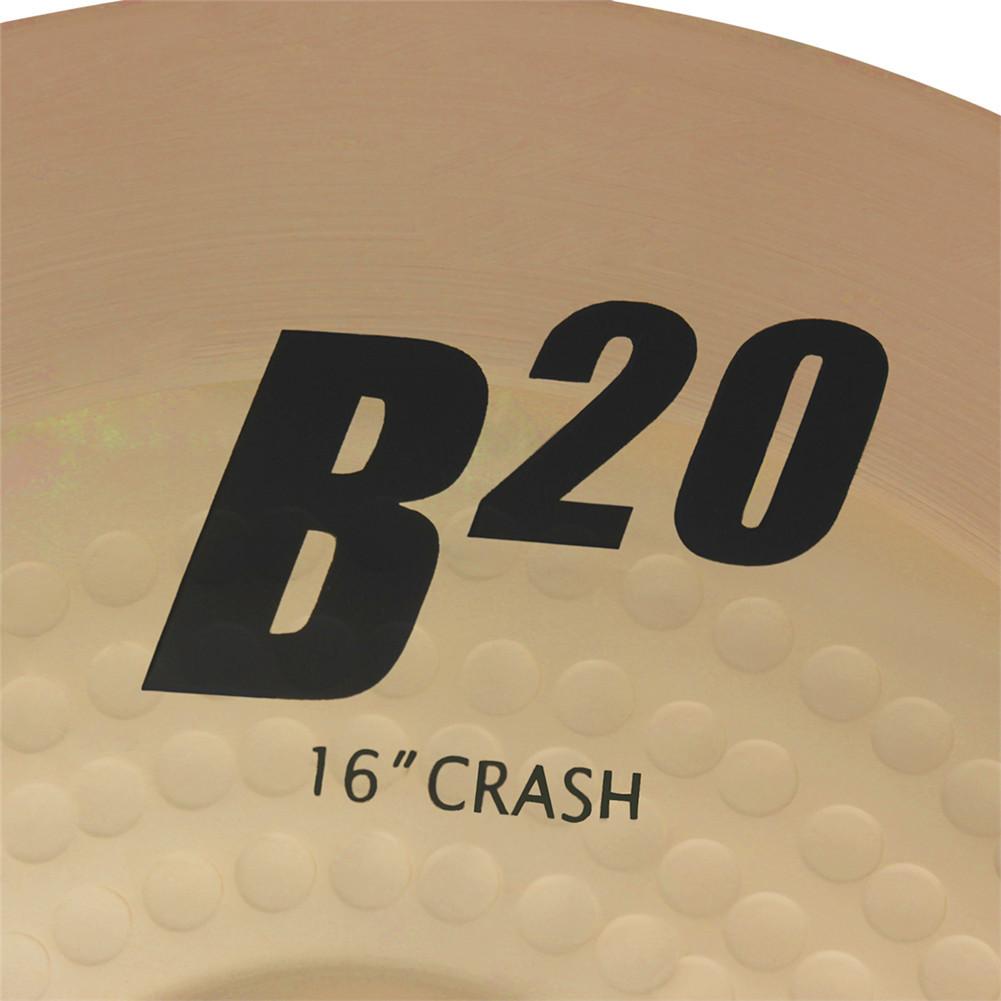 16 Inch B20 Cymbal Portable High-precision Bronze Cymbal for Drum Set Percussion Instruments Players Beginners