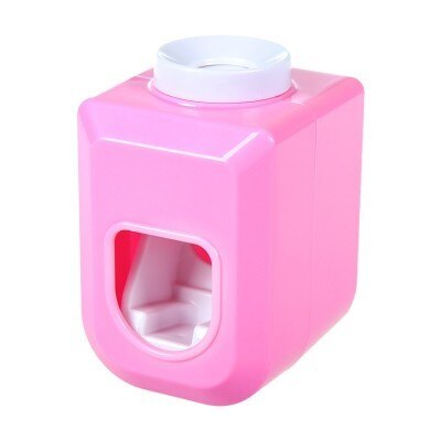 1Pc Hands Free Automatic Squeezer Toothpaste Dispenser Squeeze Out Wall Mount Bathroom Accessories 4 Colors LW031459: Pink