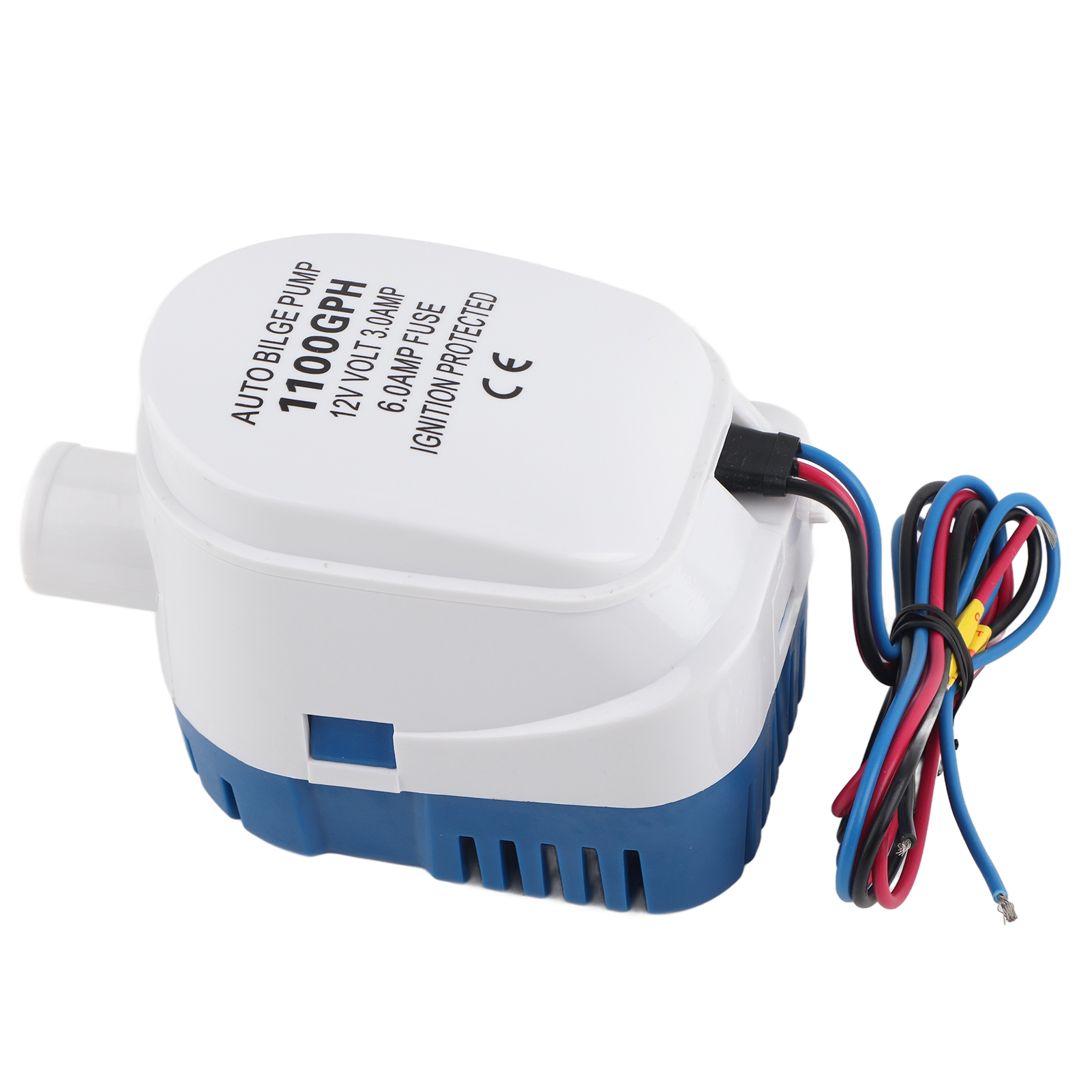 1100GPH Boat 12V Marine Automatic Submersible Bilge Water Pump Fully Auto Float Switch Internal Auto Bilge Water Pump