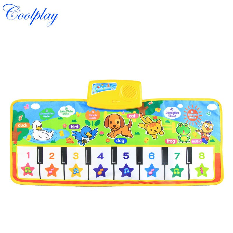 71*28 Cm Baby Musical Mat Muziek Tapijt Grappige Animal Voice Zingen Spelen Muziek Piano Early Educatief Speelgoed voor Kids