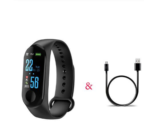 M3 Pro Smart Band Waterproof Fitness Tracker VS M3 Plus Smart Bracelet Blood Pressure Heart Rate Monitor: LJC0211BK