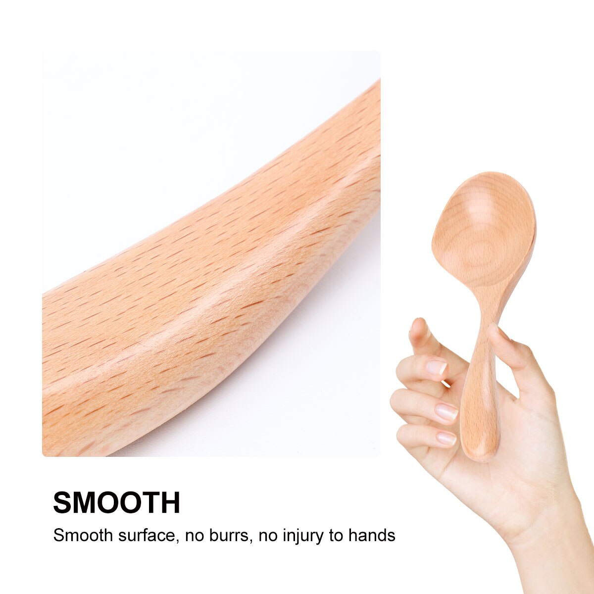 Houten Rijst Scoop Met Uitloop Japanse Stijl Pap Lepel Keuken Gebruiksvoorwerp Servies Voor Thuis Restaurant