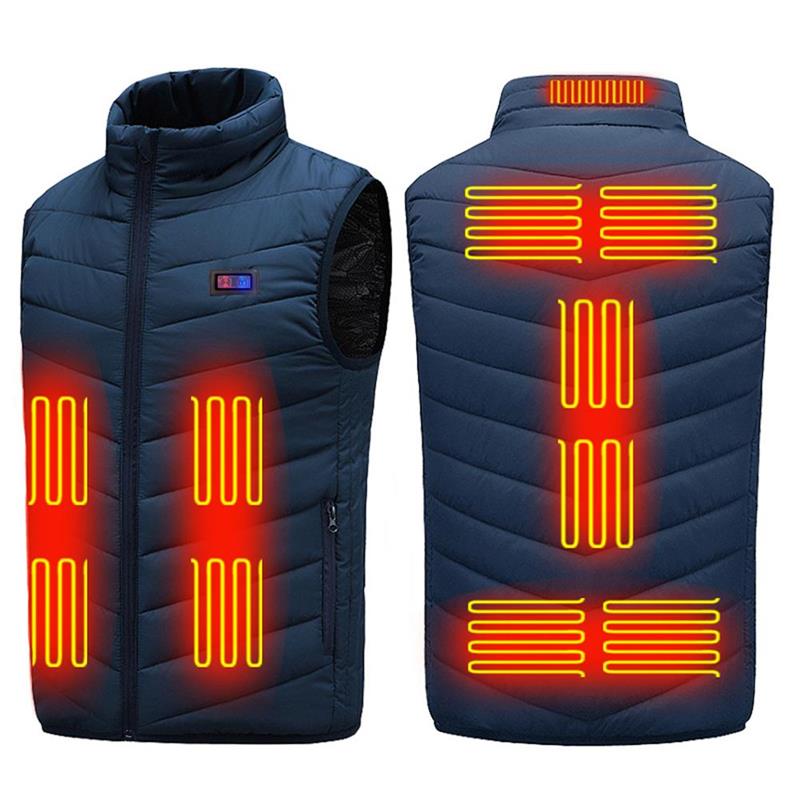 Elektrisch Verwarmd Vest V-hals Slimme Constante Temperatuur Ademend Warm Verwarmingsvest (M
