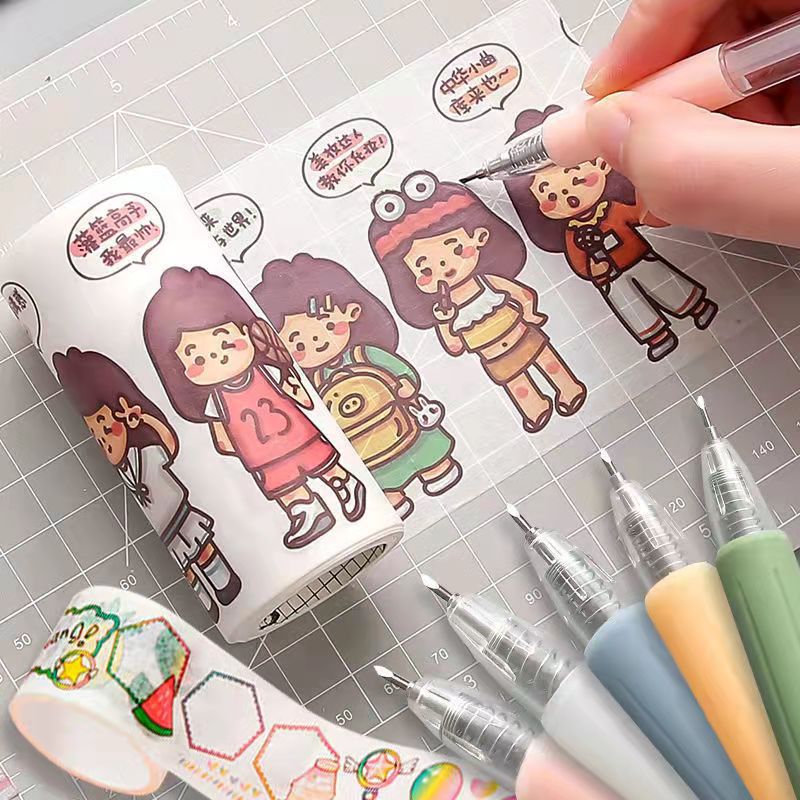 Die Cutter Press Utility Knife Simple Student's Manual Paper Cutting Carving Girl Scrapbooking DIY Tools Craft Style Album Diary