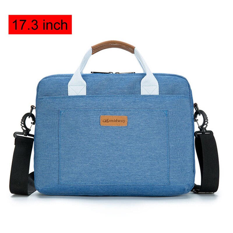 13 14 15.6 17.3 inch Laptop Bag Air Cushion Business Briefcase Office Computer Macbook Handbag Documents Crossbody Bags XA62C: Blue 17.3in