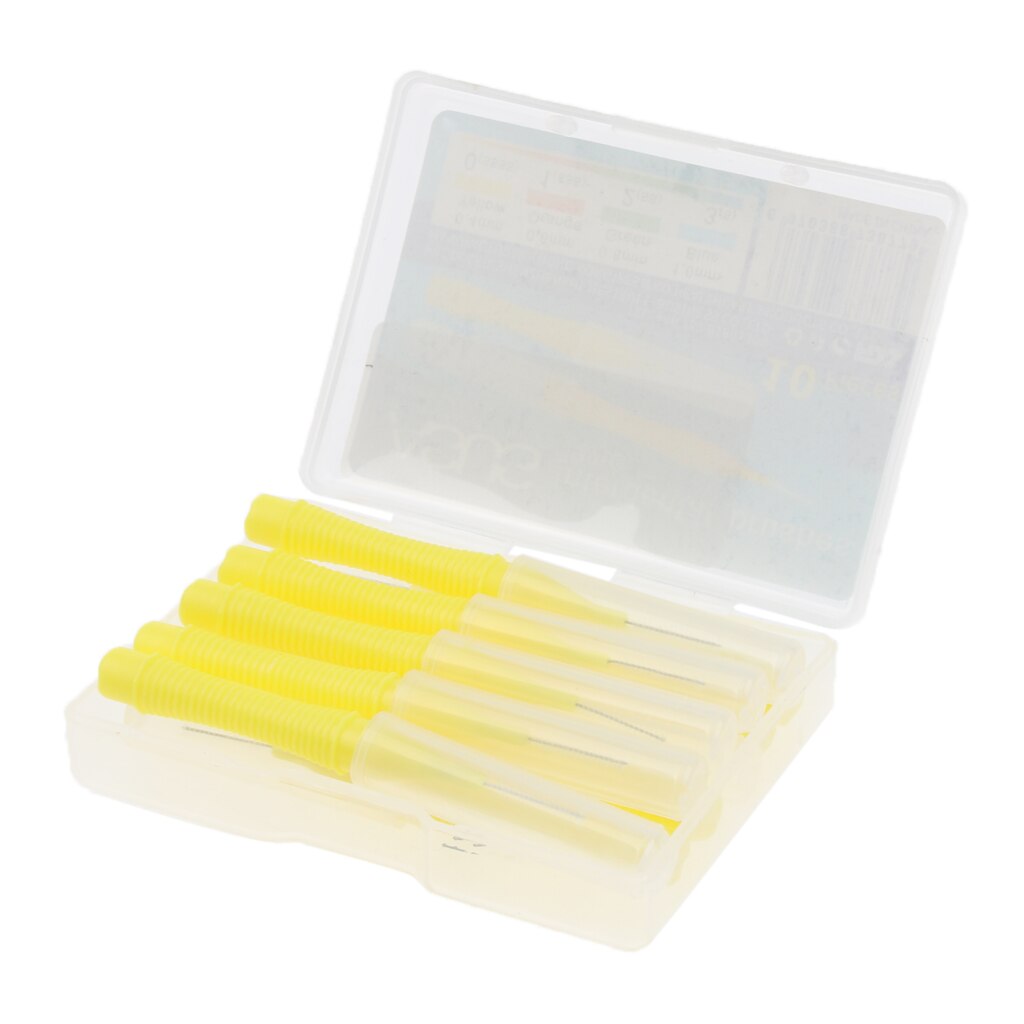 10 styks mellemrumsbørste tandstikker tandtråd tandtråd tænder ren mundpleje sæt: Gul