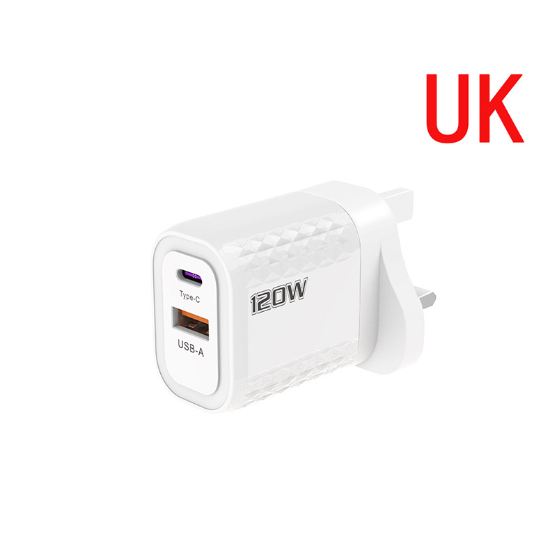 120W Charger Fast Quick Charging PD QC 3.0 USB Type C Charger Fast Charging EU/US/UK Plug Adapter For iphone 15 Samusng S23: Yellow