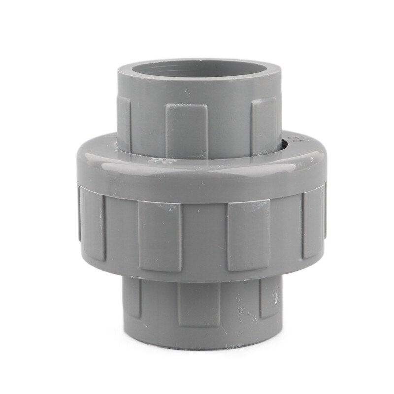 1PC Inner Diameter 20 25 30 40 50mm PVC Union Connector Garden Irrigation Water Pipe Fittings DIY Aquarium Fish Tank Tube Joints: ID 50MM / Grey