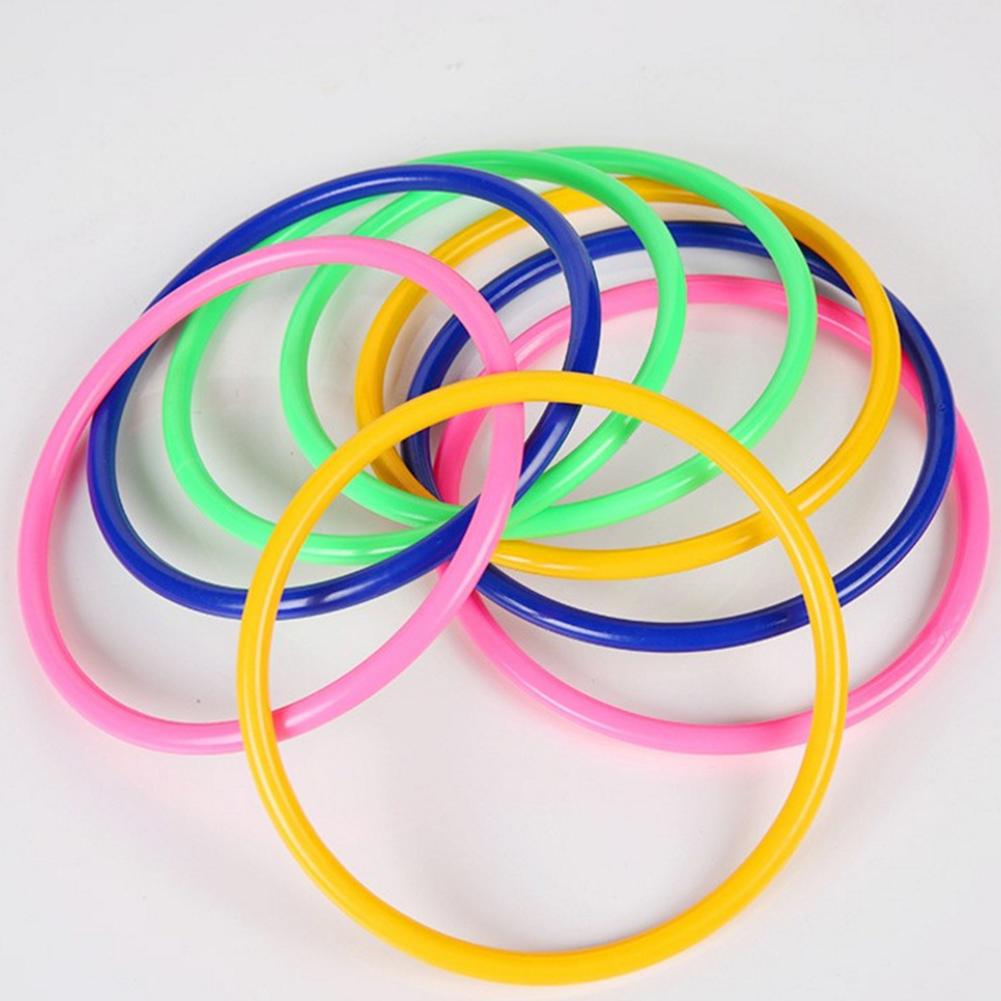 12 Stks/set Kids Multicolor Toss Ring Gooien Cirkel Beentje Carnaval Tuin Kraam School Spel Puzzel Speelgoed Kinderen Party Speelgoed
