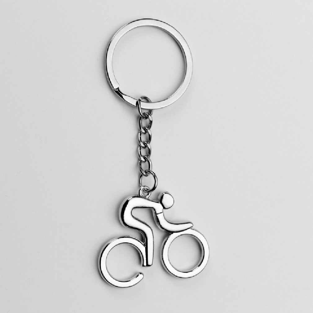 Sports Logo Key Chain Bike Running Weightlifting Football Basketball Keychain Chain Ring Decor Accessories