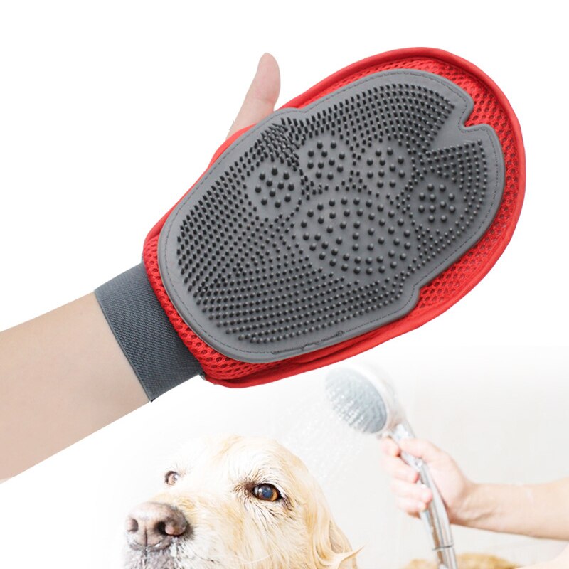 Guante de aseo para mascotas cepillo para quitar el pelo, gato, perro con pelo, Deshedding, peines de perro suave y eficiente, productos de masaje para Baño de mascotas 20