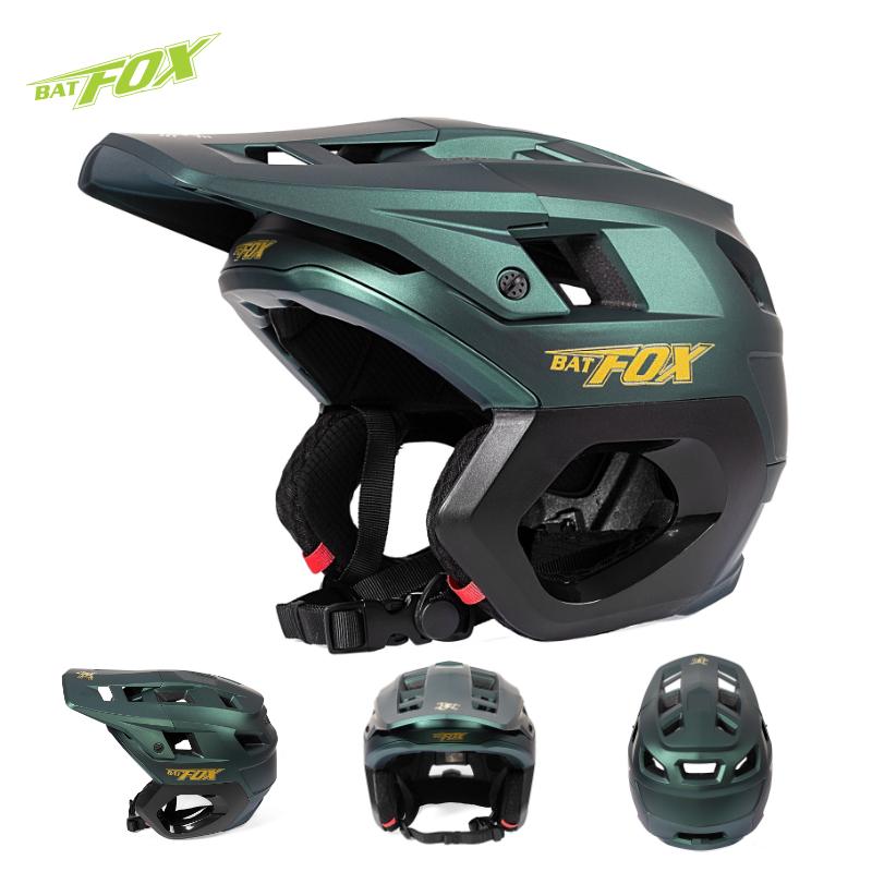BATFOX 3/4 casco MTB todoterreno bicicleta ciclismo deportes carreras cuesta abajo casco de seguridad casco para hombres casco de ciclismo