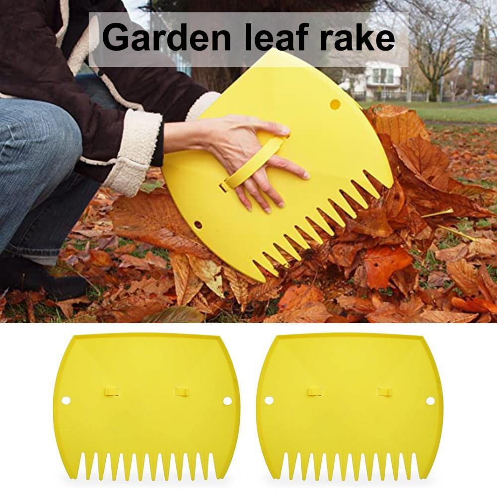 1 Pair Leaf Scoop Portable Multiple Use PP Garden Cleaning Leaf Scoop for Collecting
