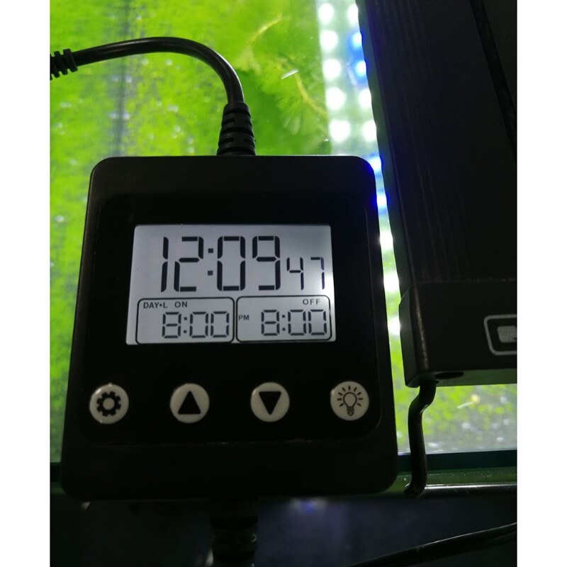 Controlador de luz LED para acuario, modulador de atenuación con pantalla LCD para tanque de peces, sistema de sincronización inteligente, amanecer y atardecer