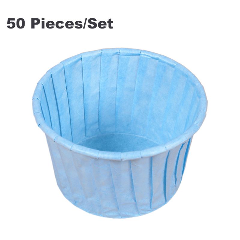 50pcs Muffin Cupcake Paper Cup Oilproof Cupcake Liner Baking Cup Tray Case X6HC: H